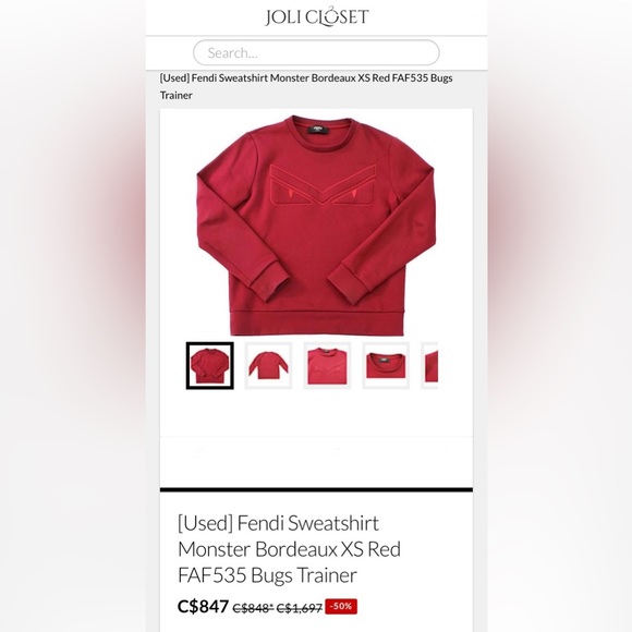 🧣Fendi Monster sweatshirt - Picture 4 of 4